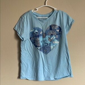 The Children's Place Light Blue Heart Graphic Tee (Bin Z)